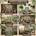 Bestylez 8x12 inch tin sign with "YES I REALLY DO NEED ALL THESE PLANTS" text and vintage plant illustrations.