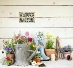 Bestylez 8x12 inch tin sign with "YES I REALLY DO NEED ALL THESE PLANTS" text and vintage plant illustrations.